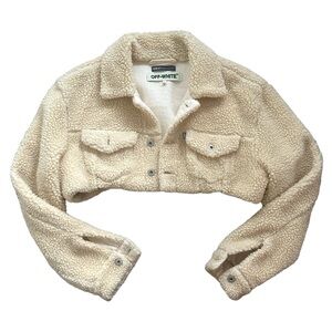 Off-White Virgil Abloh X Levi Shearling Crop Jacket